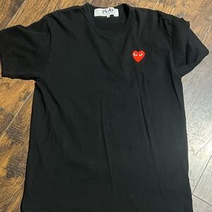 Black T-Shirt with Red Heart